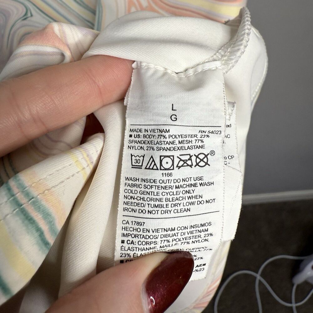 Old Navy PowerSoft Performance Racer-Back Mini Swing In Dress In Swirlpop Large - Picture 4 of 4